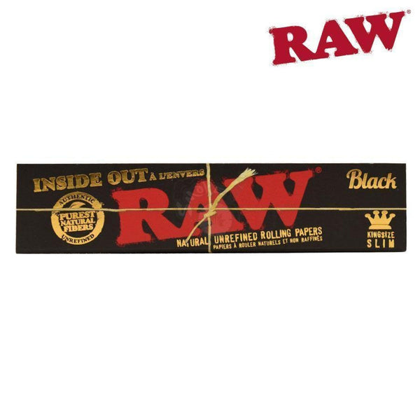 RAW Inside-Out Black King Size Slim 32/pack - SmokeTime
