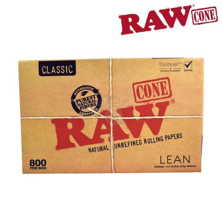 RAW Natural Cones Pre-Rolled Lean 800 Box - SmokeTime