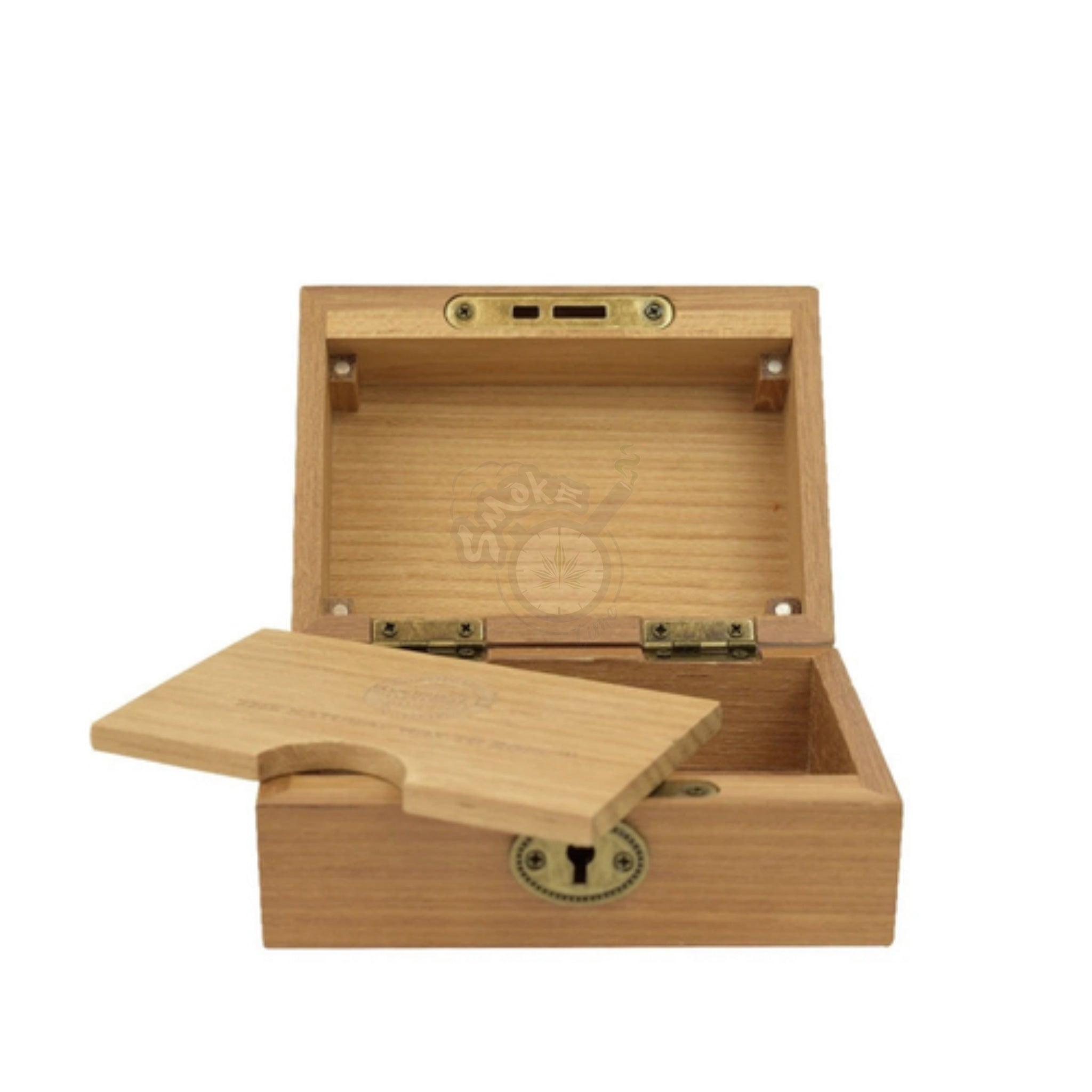 Square Box Smok RAW Natural Teakwood Smoker's Box – SmokeTime