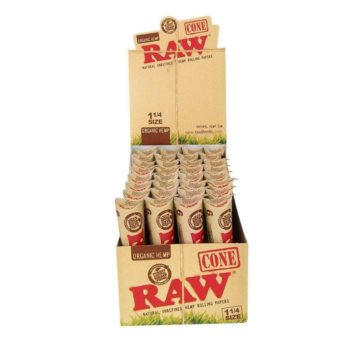 RAW Organic Cones Pre-Rolled 1 1/4 - 6/pack - SmokeTime