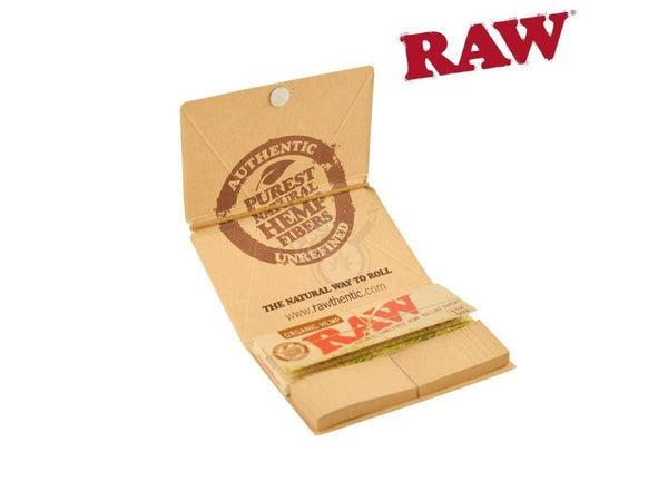 RAW Organic Hemp 1-1/4 Size Artesano w/ Tips & Tray 50/pack - SmokeTime