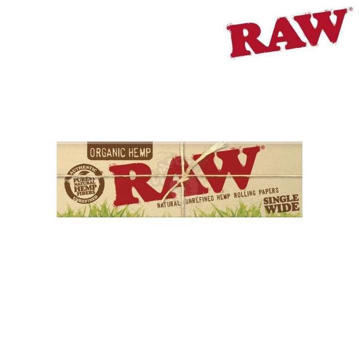RAW Organic Hemp Single Wide Single Window 50/pack - SmokeTime