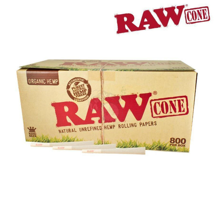 RAW Organic Pre-Rolled King Size 800 Cones - SmokeTime