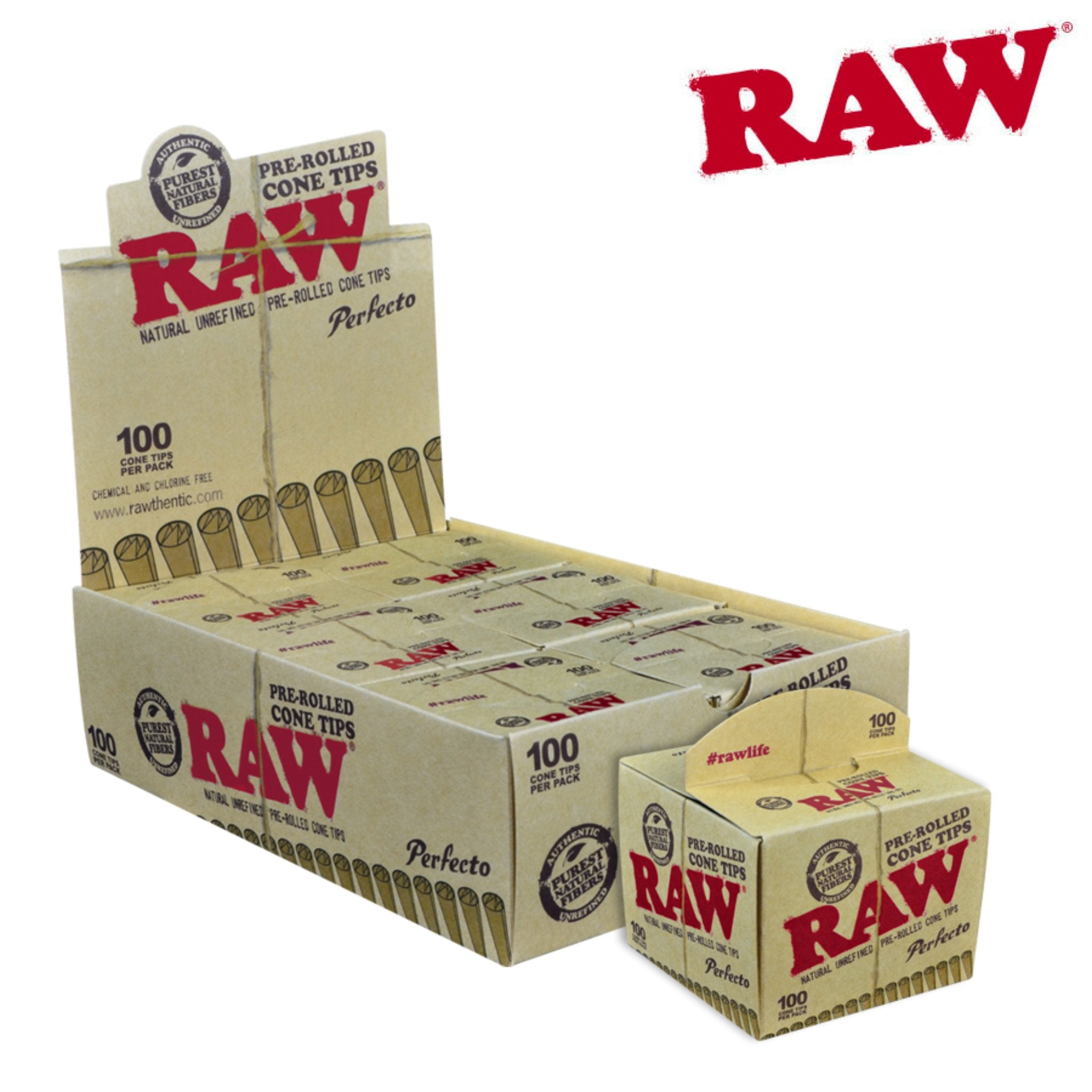 Raw Tips Use Raw Perfecto Conical Tips - 100/PK – SmokeTime