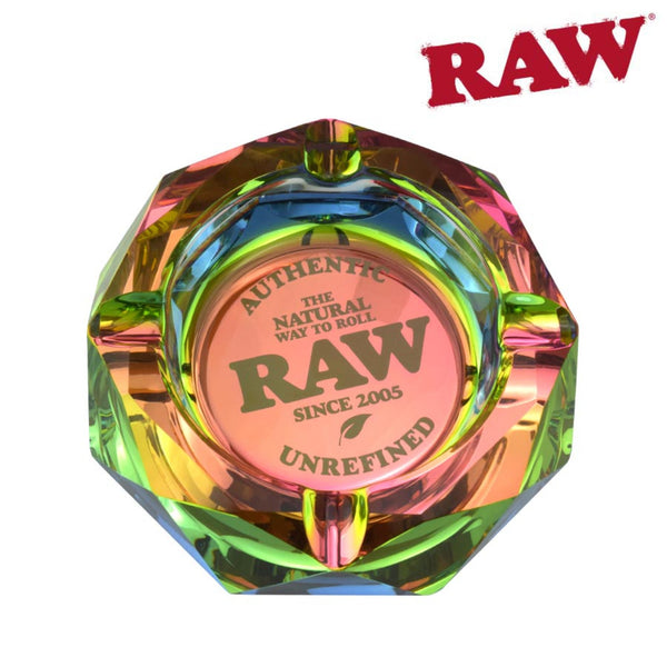 RAW Rainbow & The Dark Side Glass Ashtrays - SmokeTime