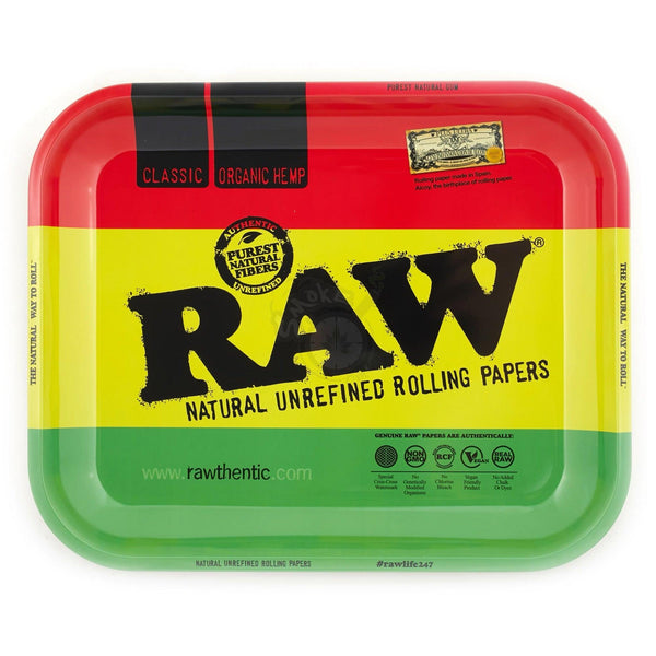 Raw Rasta Metal Tray - SmokeTime