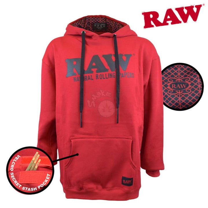 RAW RED PULLOVER HOODIE - SmokeTime