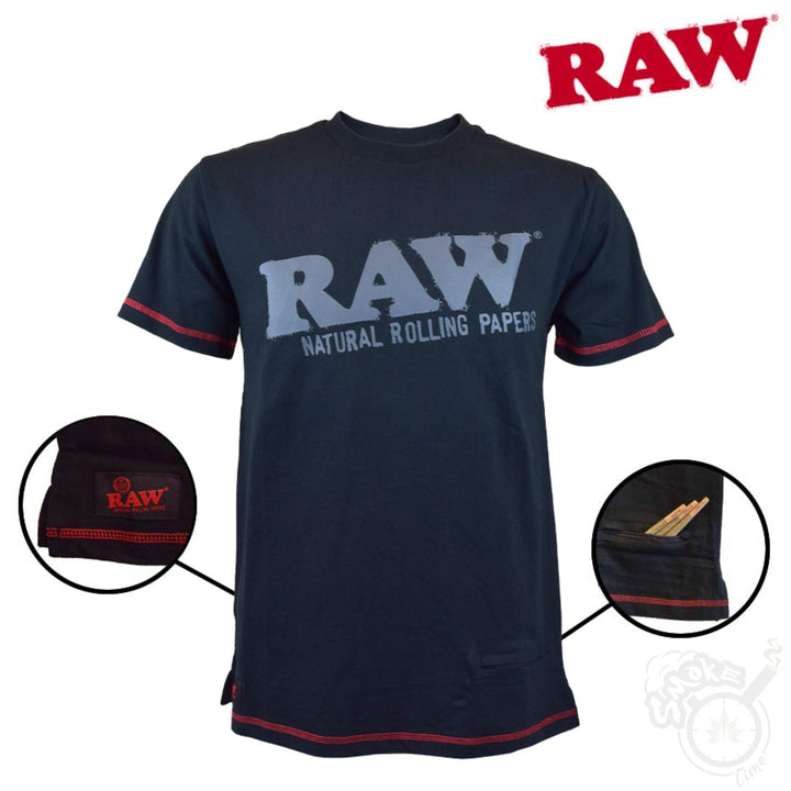 RAW Shirt With Hidden Pocket – Black - SmokeTime