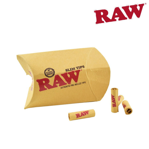 Raw Slim Pre-Rolled Filter Tips (21/Pk) - SmokeTime