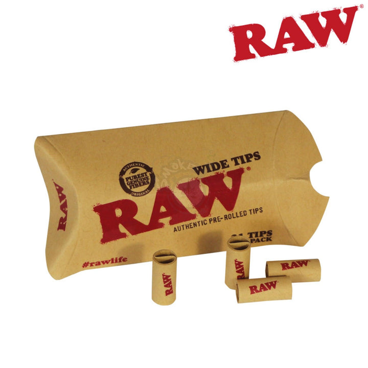 RAW Tips Pre-Rolled Wide 21/pack - SmokeTime