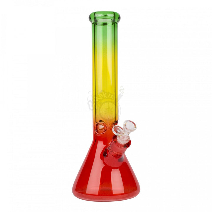 Red Eye Glass 12" Day Glow Beaker - SmokeTime