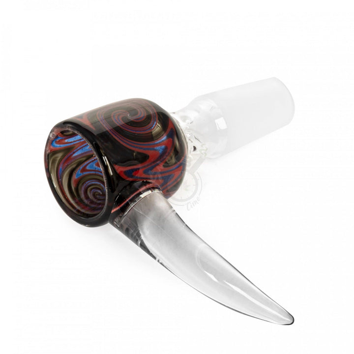Red Eye Glass 14mm Reverse Spiral Funnel Pull-Out (171) - SmokeTime