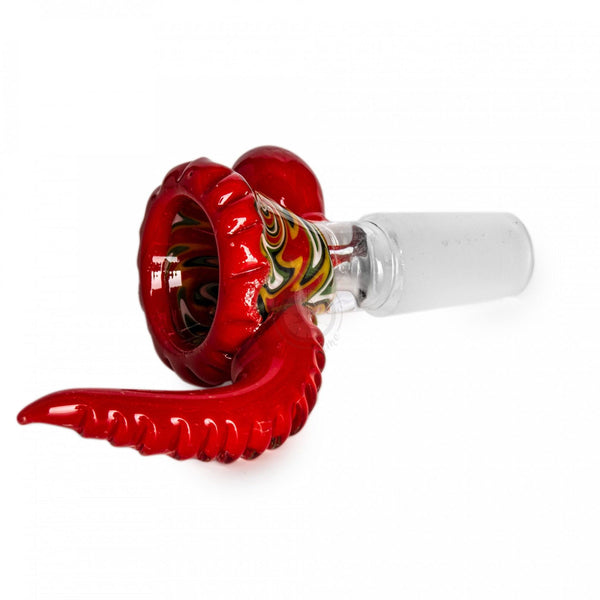 Red Eye Glass 14mm Wig-Wag Cone Pull-Out W/Marble (180) - SmokeTime