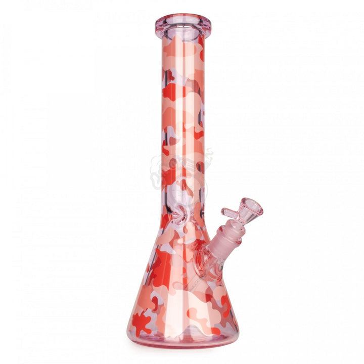 Red Eye Glass 15" Camouflage Beaker Base Water Pipe (REG071) - SmokeTime