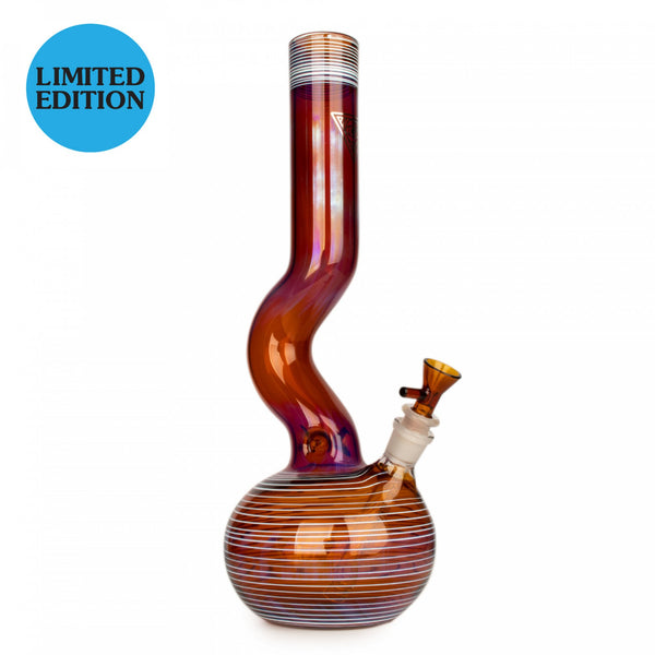 Red Eye Glass 16" Kick Back Bubble Base Water Pipe (REG058) - SmokeTime