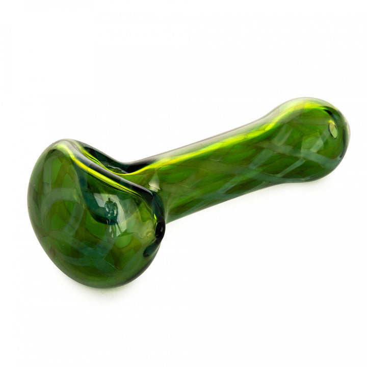 Red Eye Glass 4 4.5" Crosshatch Spoon Hand Pipe (3258) - SmokeTime