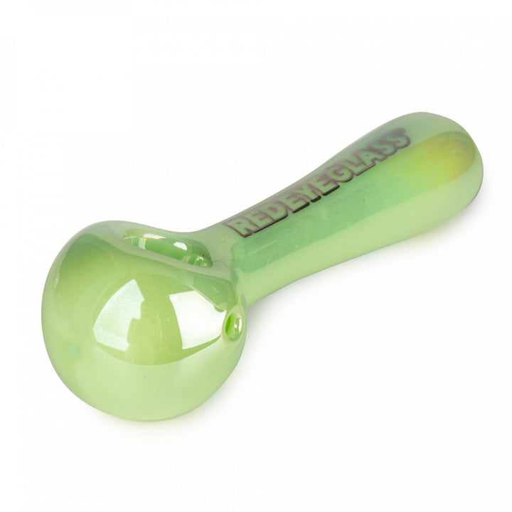 Red Eye Glass 4.5" Opaline Spoon Hand Pipe (3260) - SmokeTime