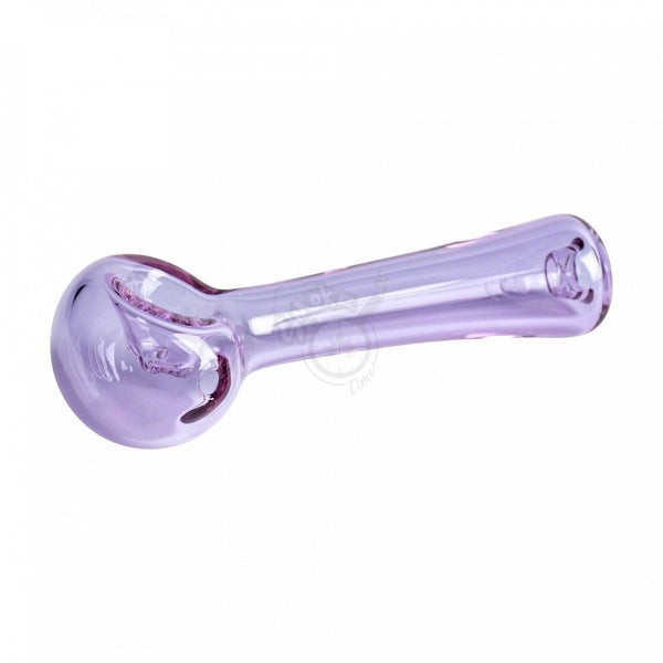 Red Eye Glass 4.5" Purple Solid Colour Spoon Hand Pipe - SmokeTime