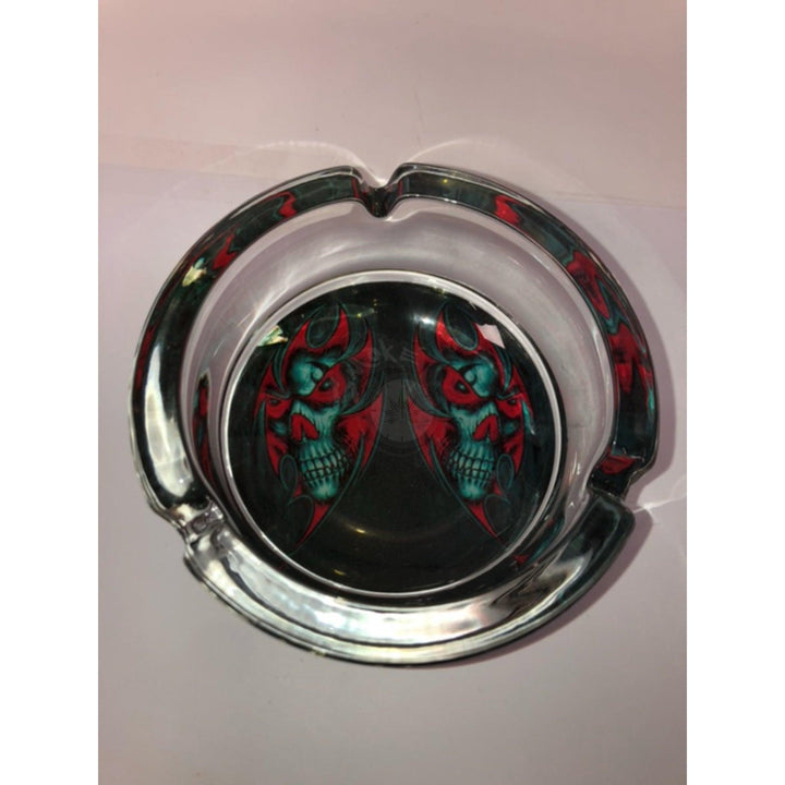 Round Glass Ashtray - Demons - SmokeTime