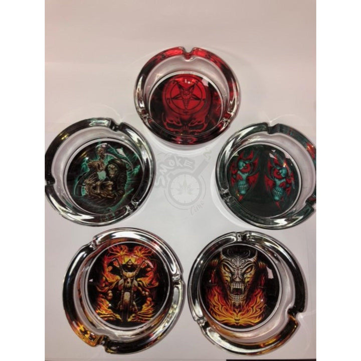 Round Glass Ashtray - Demons - SmokeTime