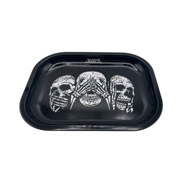See No Evil Metal Rolling Tray - Small - SmokeTime