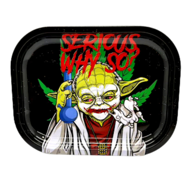 Serious Why So Metal Rolling Tray - Small - SmokeTime