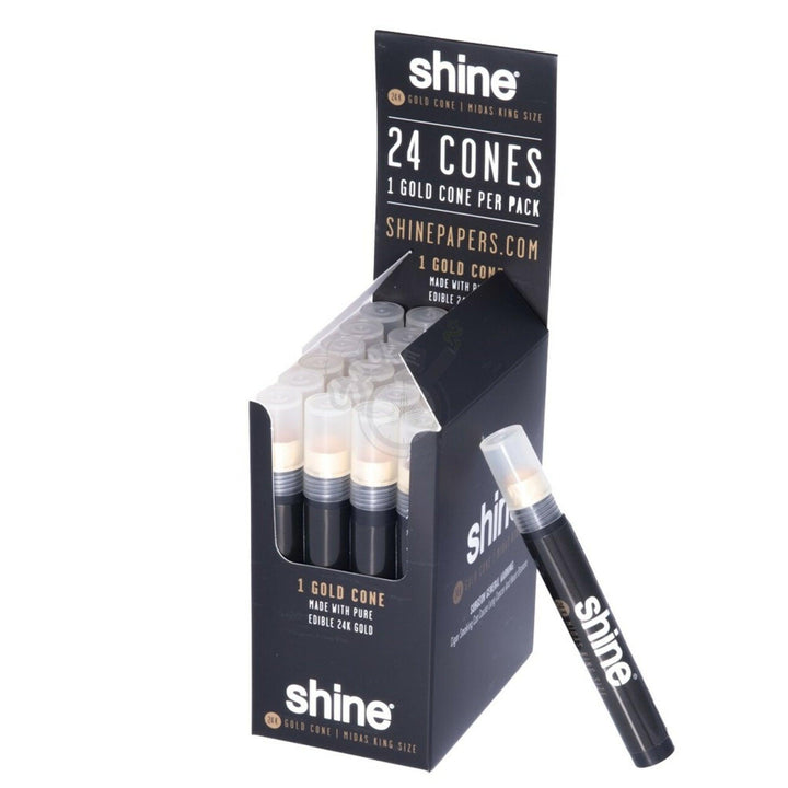 Shine 24k Gold King Size Cones - Individual Pack - SmokeTime