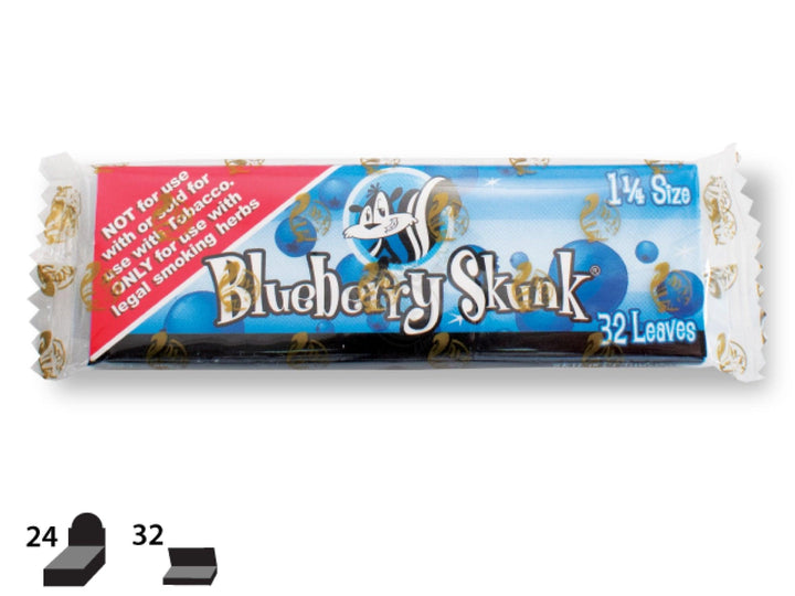 Skunk Brand Rolling Papers - 1-1/4 Size - Blueberry Skunk 32/pack - SmokeTime