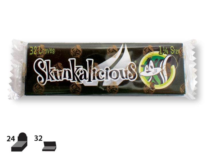 Skunk Brand Rolling Papers - 1-1/4 Size - Mentholicious 32/pack - SmokeTime