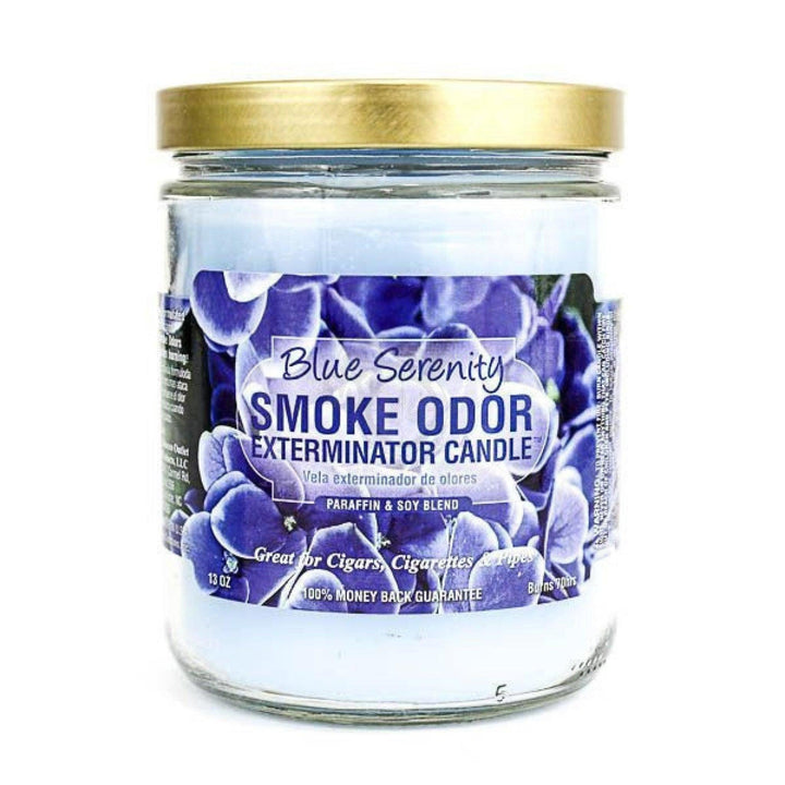 Smoke Odor Exterminator Candle - Blue Serenity - SmokeTime