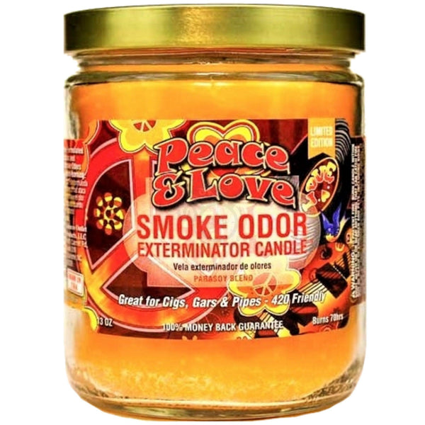 Smoke Odor Exterminator Candle - Peace & Love - SmokeTime