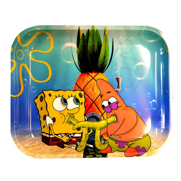 Sponge Bob and Patrick High Life Rolling Tray (Large) - SmokeTime