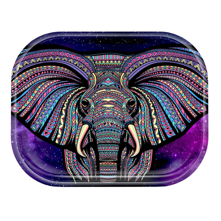 Tribal Elephant Metal Tray - SmokeTime