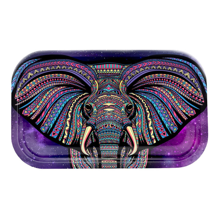 Tribal Elephant Metal Tray - SmokeTime