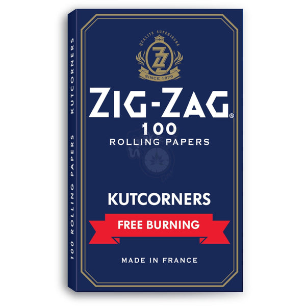Zig Zag Rolling Papers - Single-Wide Size Blue Kut-Corners 100/pack - SmokeTime