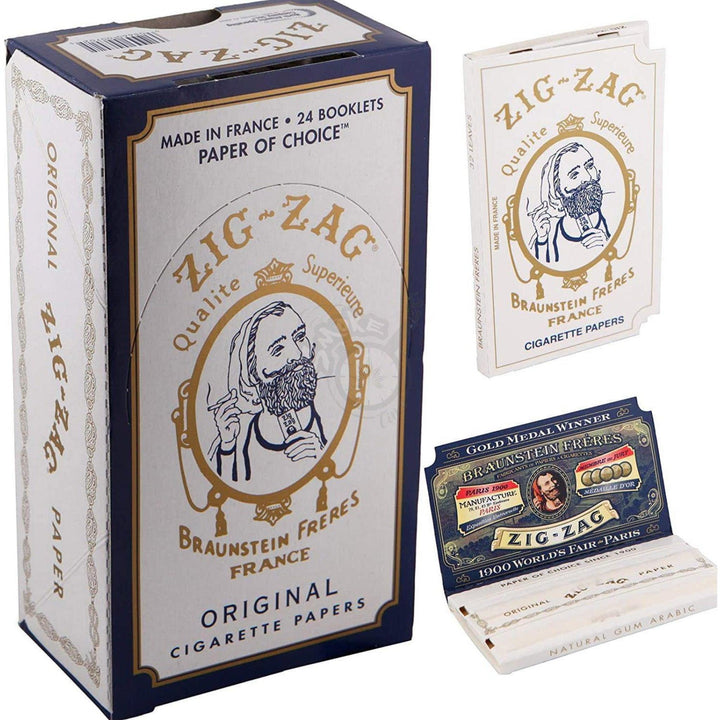 Zig Zag Rolling Papers - Single-Wide Size White French Original 32/pack - SmokeTime
