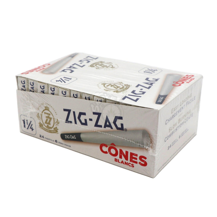 Zig-Zag White 1 1/4 Pre Rolled Cones 6/pack - SmokeTime