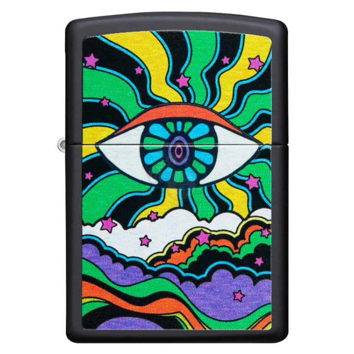 Zippo Black Light Eye Design - SmokeTime