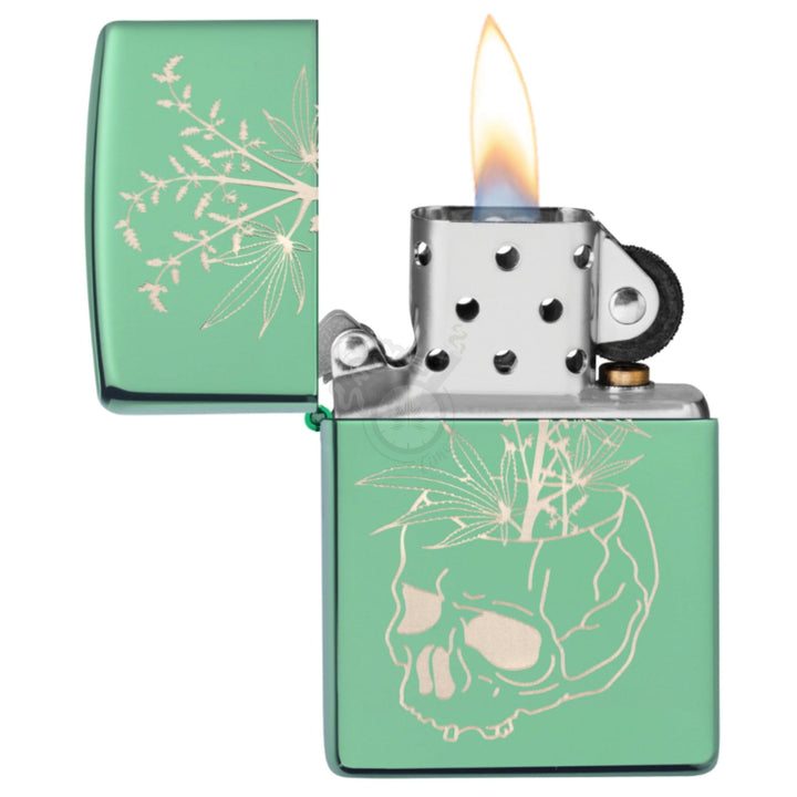 Zippo Botanical Skull Design - SmokeTime