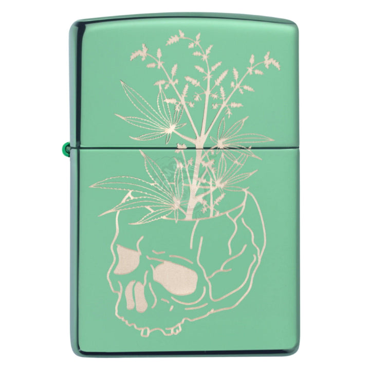 Zippo Botanical Skull Design - SmokeTime