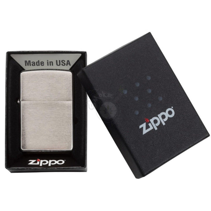 Zippo Brushed Chrome Lighter - SmokeTime