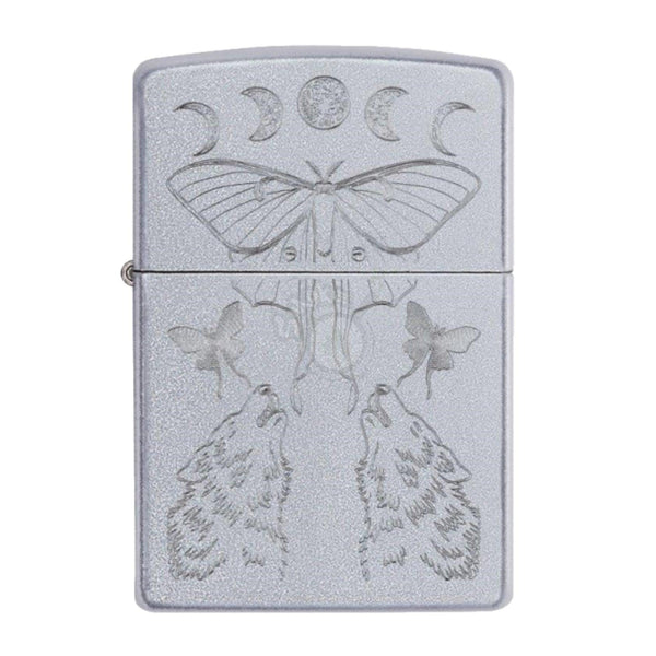 ZIPPO - BUTTERFLY & WOLF DESIGN - SmokeTime