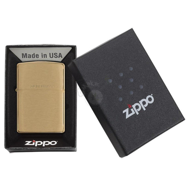Zippo Classic Brushed Solid Brass - SmokeTime
