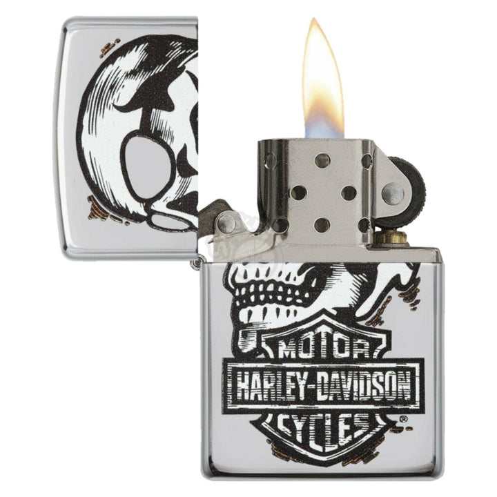 Zippo Harley-Davidson Chrome Skull Design - SmokeTime