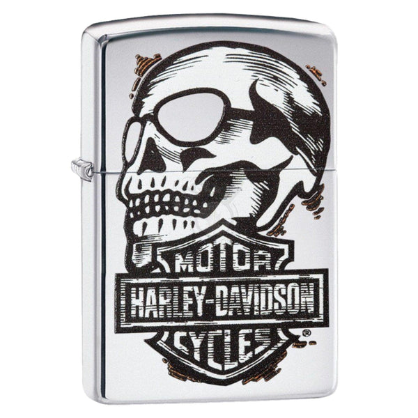 Zippo Harley-Davidson Chrome Skull Design - SmokeTime