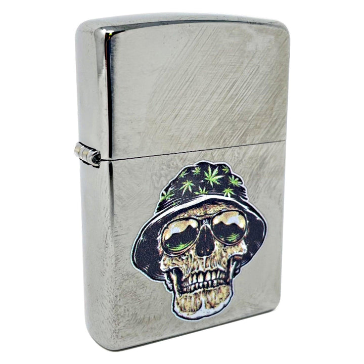 Zippo Leaf Cannabis Skull - SmokeTime