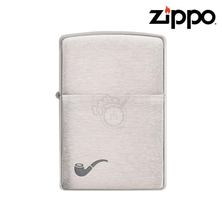 ZIPPO LIGHTER – PIPE BRUSHED CHROME - SmokeTime