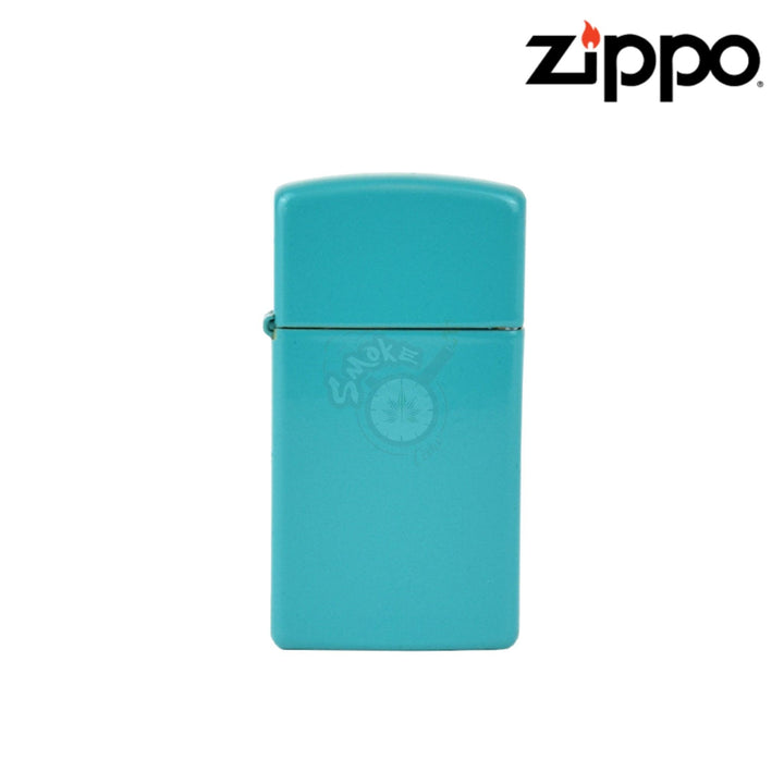 ZIPPO LIGHTER – SLIM FLAT TURQUOISE - SmokeTime