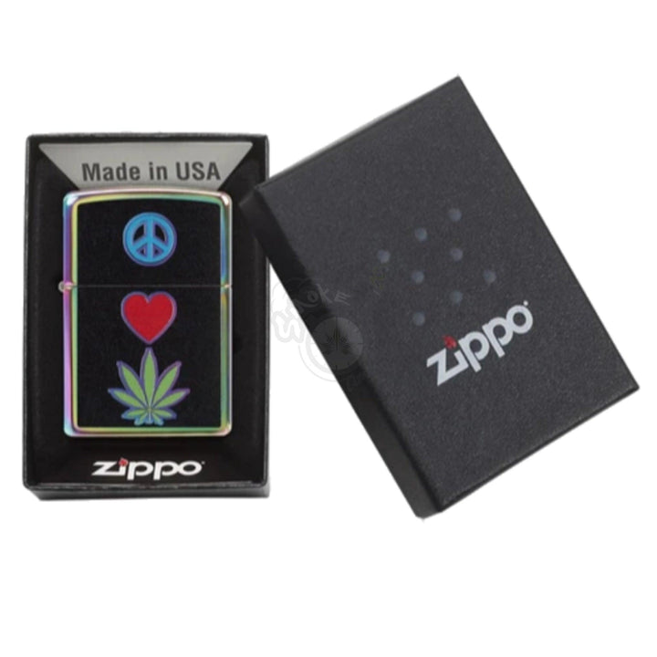 Zippo Peace, Love & Leaf Design - SmokeTime