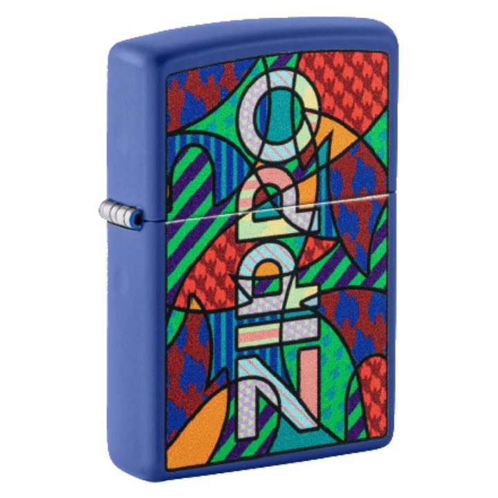 ZIPPO ROYAL BLUE POP ART DESIGN - SmokeTime